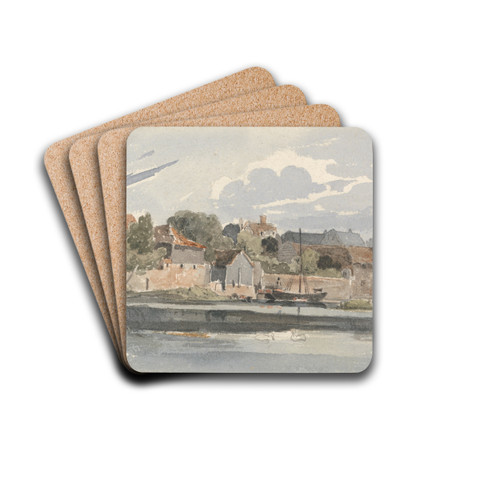 View of the Thames at Kingston by Peter DeWint Drink Coasters - set of 4
