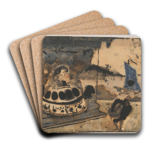 Serenade by Tadeusz Makowski Art Drink Coaster set Serenade by Tadeusz Makowski Art Drink Coaster set