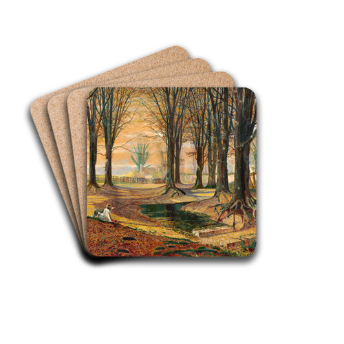 Beechwood by John Atkinson Grimshaw Drink Coasters - set of 4
