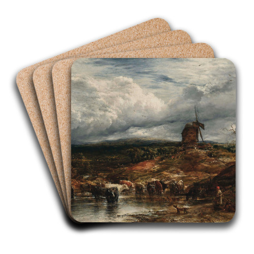 The windmill by John Linnell Art Drink Coaster set