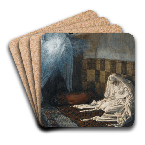 The Annunciation by James Tissot Art Drink Coaster set The Annunciation by James Tissot Art Drink Coaster set