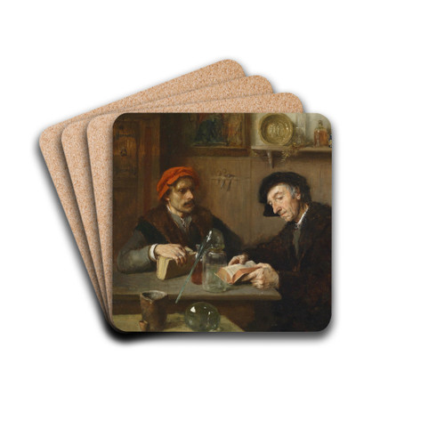 Die Chemiker by Ernst Karl Georg Zimmermann Drink Coasters - set of 4 Die Chemiker by Ernst Karl Georg Zimmermann Drink Coasters - set of 4