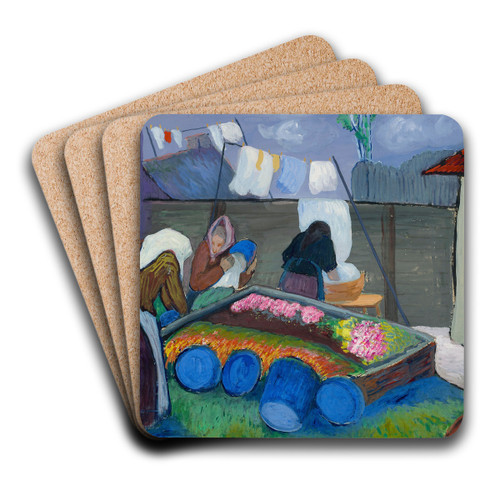 laundresses by Marianne von Werefkin Art Drink Coaster set laundresses by Marianne von Werefkin Art Drink Coaster set