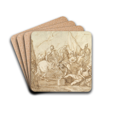 Scene from Ancient History by Giuseppe Piattoli Drink Coasters - set of 4 Scene from Ancient History by Giuseppe Piattoli Drink Coasters - set of 4