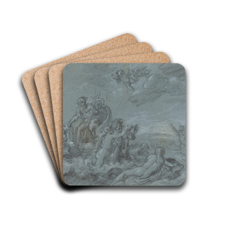 The Triumph of Neptune by French School Drink Coasters - set of 4 The Triumph of Neptune by French School Drink Coasters - set of 4