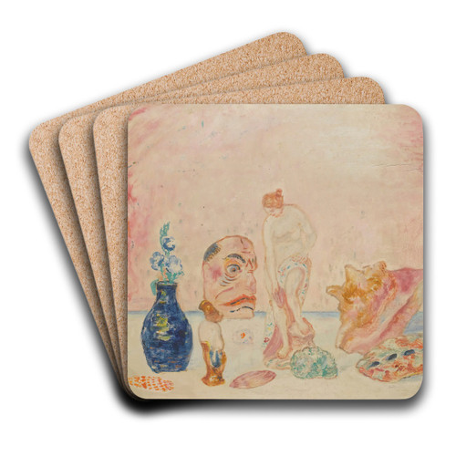 Coquilles Et Statuettes by James Ensor Art Drink Coaster set
