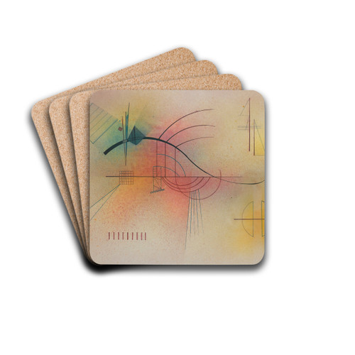 Linie (Line) by Wassily Kandinsky Drink Coasters - set of 4
