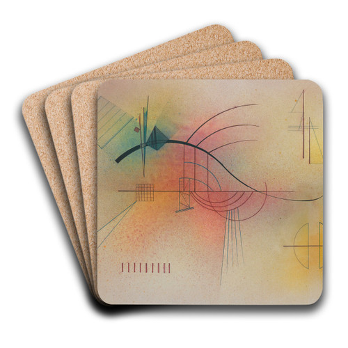 Linie (Line) by Wassily Kandinsky Art Drink Coaster set
