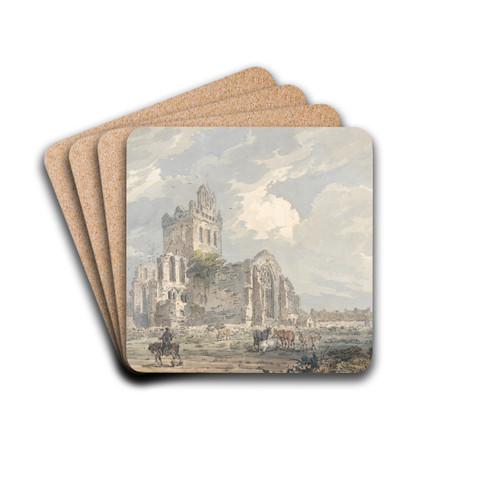 Jedburgh Abbey, Roxburghshire by Thomas Girtin Drink Coasters - set of 4