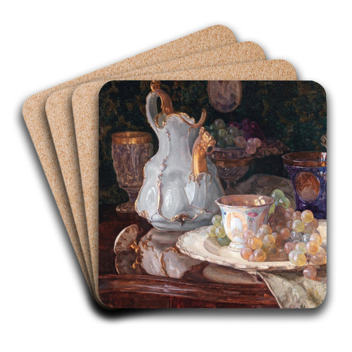 Stillleben Mit Ziergegenstnden by Josef Schuster Art Drink Coaster set Stillleben Mit Ziergegenstnden by Josef Schuster Art Drink Coaster set