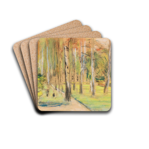 Die Birkenallee in Wannsee nach Nordwesten by Max Liebermann Drink Coasters - set of 4