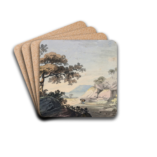 The View from Red Cross Hill, County Wicklow by John Henry Campbell Drink Coasters - set of 4