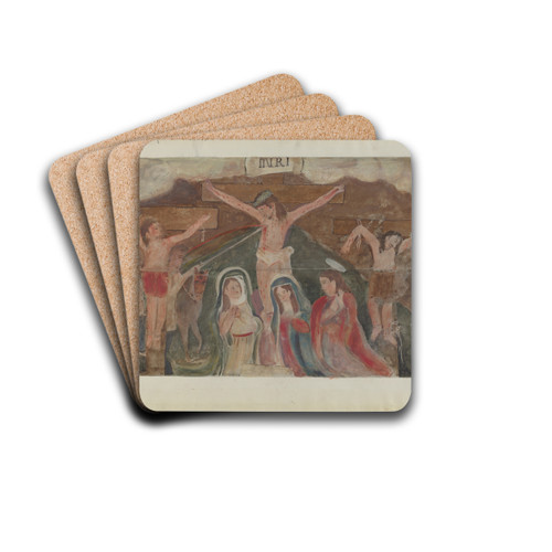 Station of the Cross No. 12 - Jesus Dies Upon the Cross by Geoffrey Holt Drink Coasters - set of 4
