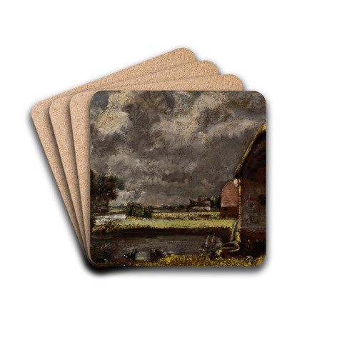 A View on the Banks of the River Stour by John Constable Drink Coasters - set of 4
