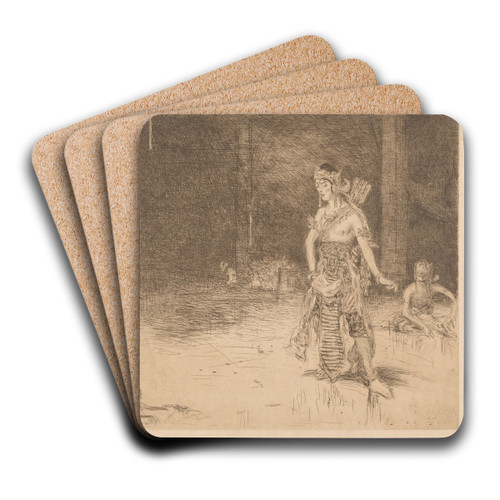 Wajang Wong. by Marius Bauer Art Drink Coaster set