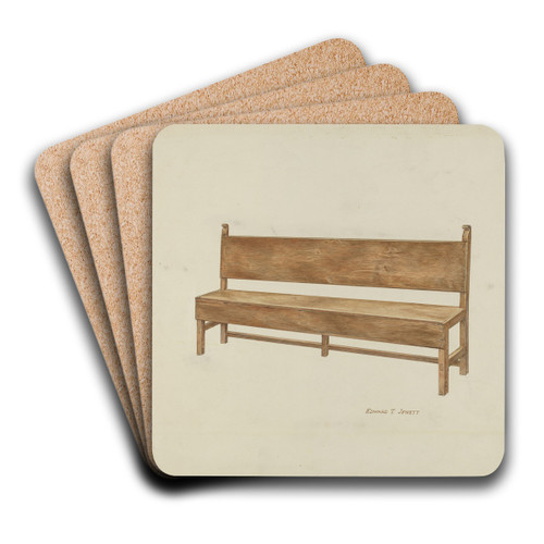Mission Bench by Edward Jewett Art Drink Coaster set