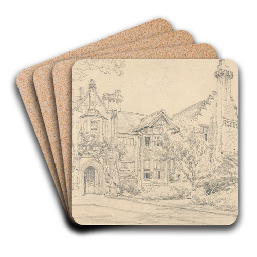The Lecture House, Watford by Henry Edridge Art Drink Coaster set
