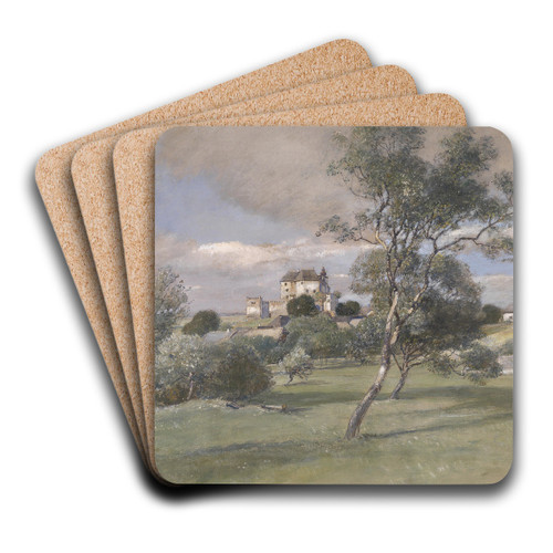 Schlo Albrechtsberg by Rudolf Ribarz Art Drink Coaster set