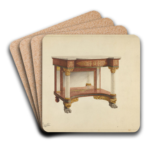 Console Table by Ferdinand Cartier Art Drink Coaster set