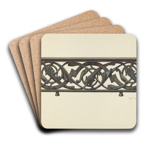 Fence by Pearl Torell Art Drink Coaster set