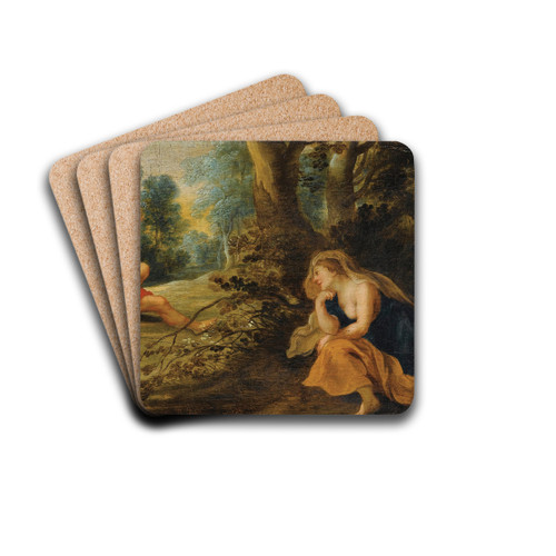 Cephalus And Procris by Peeter Simons Drink Coasters - set of 4