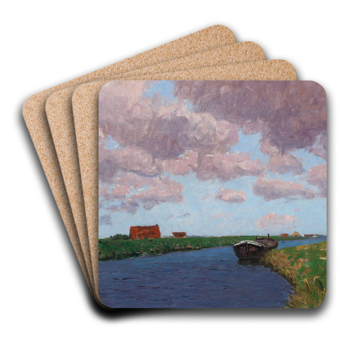 Landschaft Belgien by Alfred Zoff Art Drink Coaster set