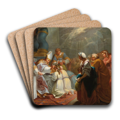 The Sacrement Of Confirmation by Jacques Dumont Art Drink Coaster set The Sacrement Of Confirmation by Jacques Dumont Art Drink Coaster set