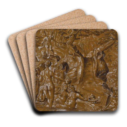 Diana and Actaeon by Hans Bock the Elder Art Drink Coaster set