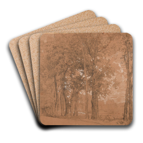 Lisire d'arbres et pr by Jacques-Raymond Brascassat Art Drink Coaster set