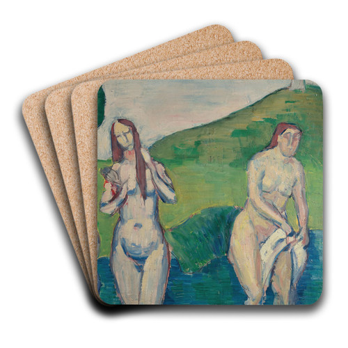 Baigneuses by Emile Bernard Art Drink Coaster set Baigneuses by Emile Bernard Art Drink Coaster set