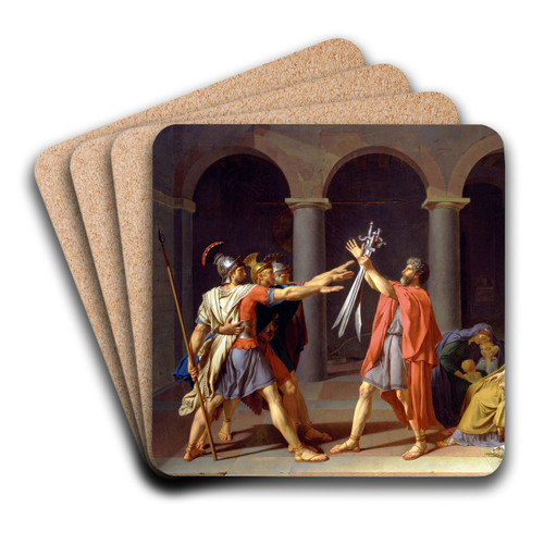 Oath Of The Horatii by Jacques Louis David Art Drink Coaster set