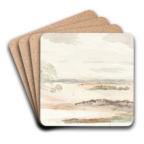 An Extensive View in Shropshire by Cornelius Varley Art Drink Coaster set