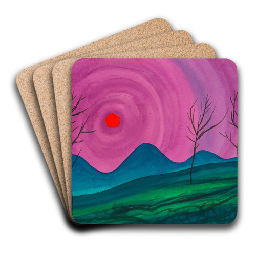 Landschaft by Karl Wiener Art Drink Coaster set