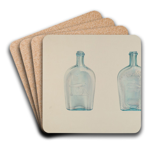 Whiskey Bottle by Loraine Makimson Art Drink Coaster set Whiskey Bottle by Loraine Makimson Art Drink Coaster set