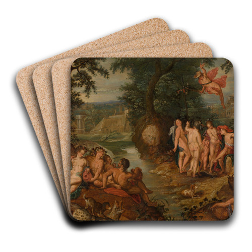 The Judgement of Paris by Joachim Wtewael Art Drink Coaster set The Judgement of Paris by Joachim Wtewael Art Drink Coaster set