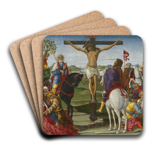 The Crucifixion by Benvenuto di Giovanni Art Drink Coaster set