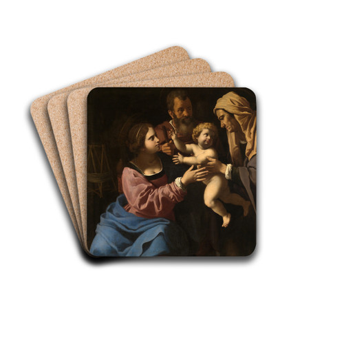 Heilige Familie by Antiveduto Gramatica Drink Coasters - set of 4