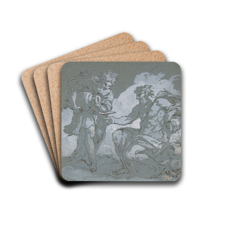 Jupiter and Ganymede by Johann Carl Loth Drink Coasters - set of 4 Jupiter and Ganymede by Johann Carl Loth Drink Coasters - set of 4
