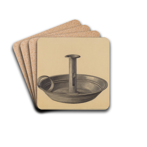 Candlestick Holder by Herman Bader Drink Coasters - set of 4