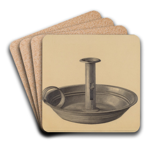 Candlestick Holder by Herman Bader Art Drink Coaster set