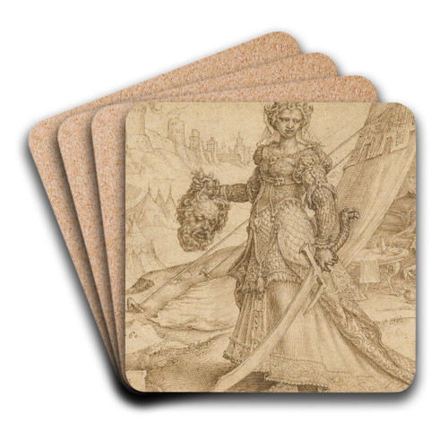 Judith by Maarten Van Heemskerck Art Drink Coaster set