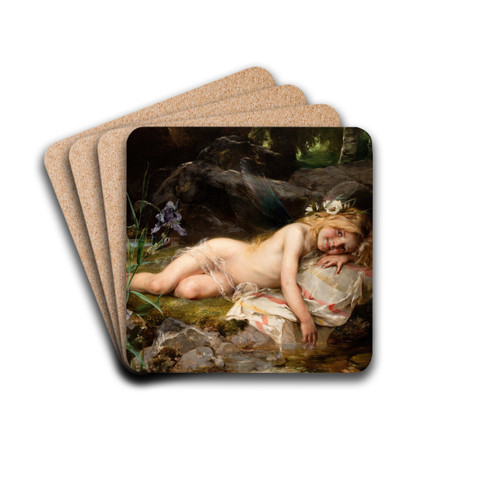 Forest Nymph by Paul Hermann Wagner Drink Coasters - set of 4