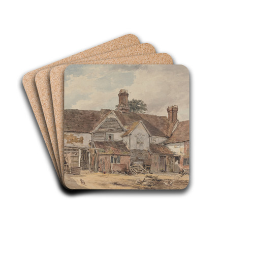 Old Farm Buildings by William Henry Hunt Drink Coasters - set of 4