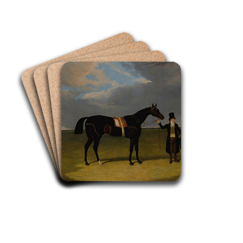 Mr. Wagstaff's The Saddler with Jockey and Trainer at Doncaster by John Frederick Herring Snr. Drink Coasters - set of 4 Mr. Wagstaff's The Saddler with Jockey and Trainer at Doncaster by John Frederick Herring Snr. Drink Coasters - set of 4