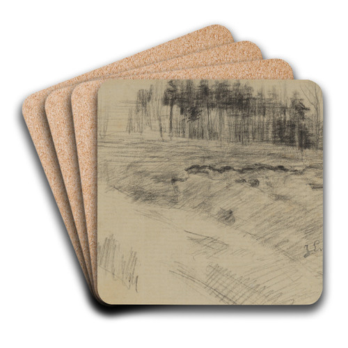 Bosrand by James Ensor Art Drink Coaster set