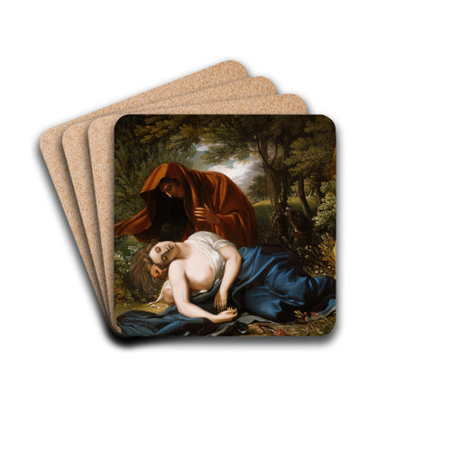 The Death of Procris by Benjamin West Drink Coasters - set of 4