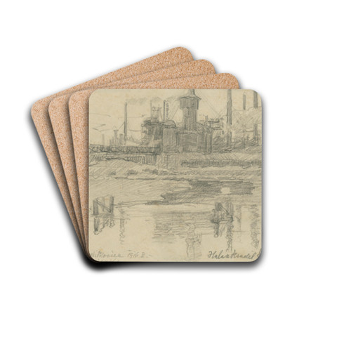 By Vtkovice by Elemr Halsz-Hradil Drink Coasters - set of 4