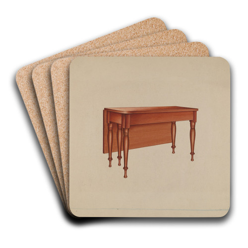 Dining Table by Lon Cronk Art Drink Coaster set