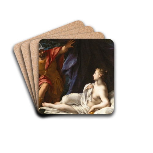 Venus and Mars with Cupid by Francesco Mancini Drink Coasters - set of 4