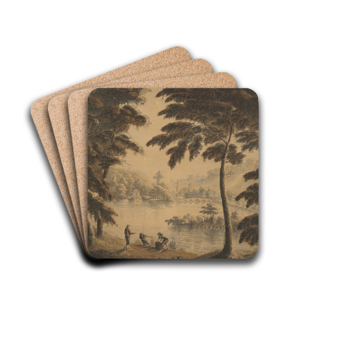 View of Stourhead by Sir Richard Hoare Drink Coasters - set of 4